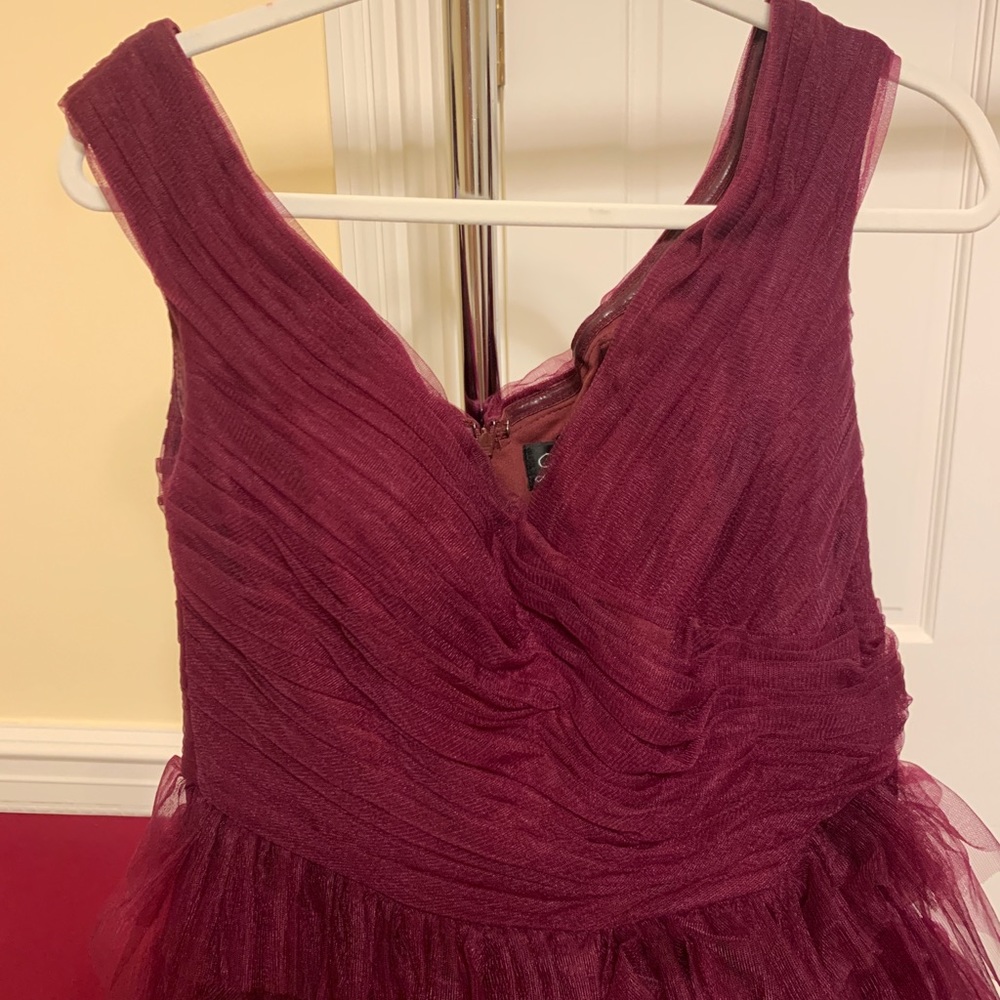 Beautiful Le Femme floor length gown in dark berry! - Picture 1 of 5